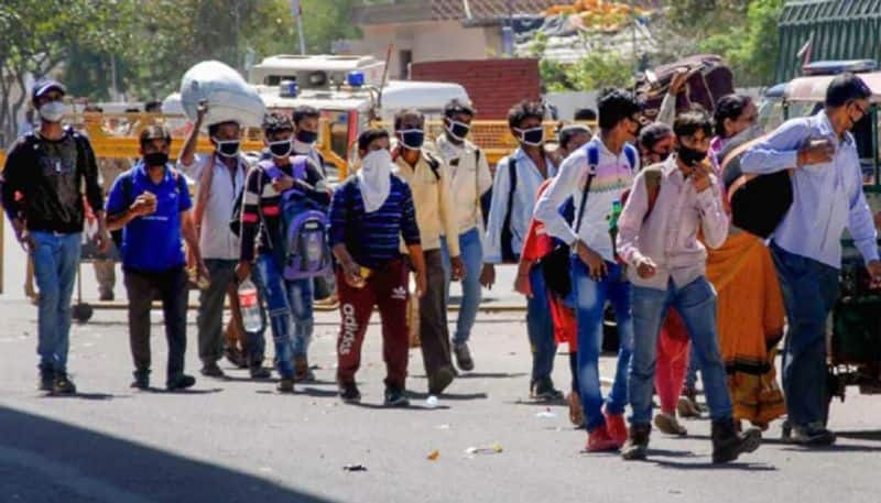 31 migrant workers travel from hydrabad to vizianagaram on goods vehicle