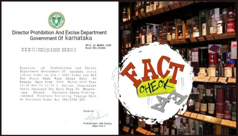 Fact check No liquor shops will not be opened from March 29