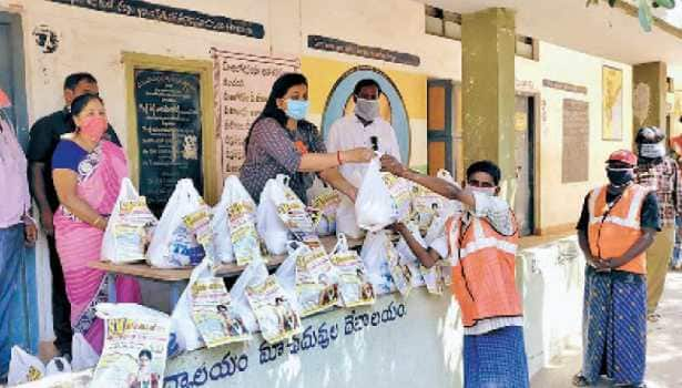 Health Workers Fear about Coronavirus MLA Roja Spray Disinfectant to Nagari Area