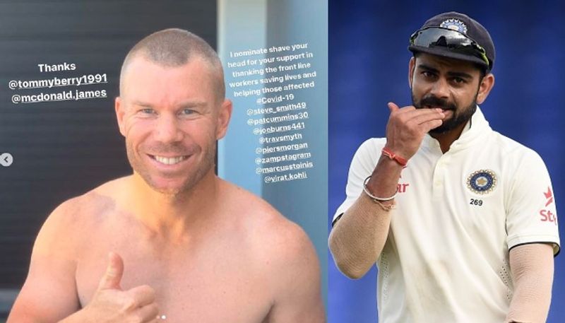 Coronavirus David Warner asks Virat Kohli shave off head