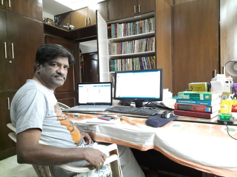 Telangana Lock down: #StayHome, Research scholar Sangisetty Srinivas at Working from Home