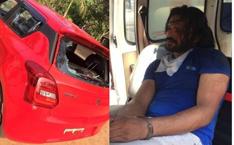 Man jolly drive his new car during lock down day gets beaten by locals of Kerala