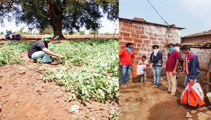 corona outbreak... young farmer helps poor peoples