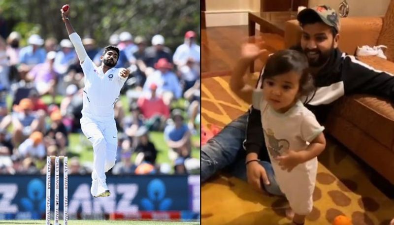 Watch Rohit Sharma daughter Samaira imitates Jasprit Bumrah bowling action