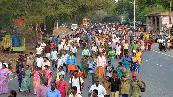 first time in history, pilgrims are banned from going to girivalam