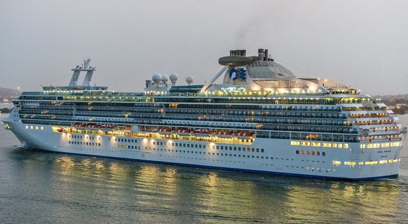 Coral Princess Ship Docks At Port Miami