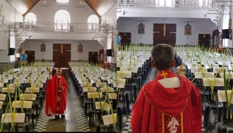 Jeevamatha Church Mattancherry Symbolical Palm Sunday Mass Viral Photo