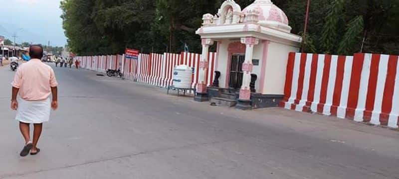 government officials inspect the palani murugan temple at midnight