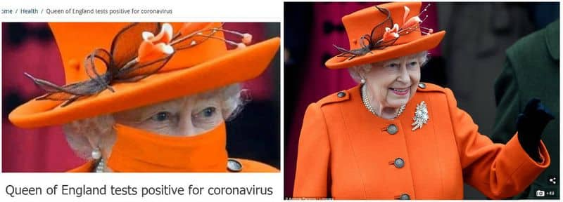 truth behind the news about Queen Elizabeth tested positive for COVID 19