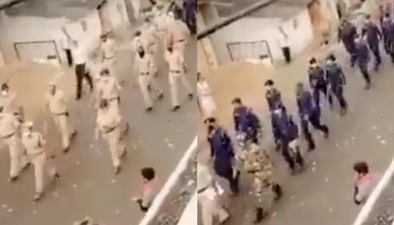 nagpur residents shower flowers cheer cops amid lockdown