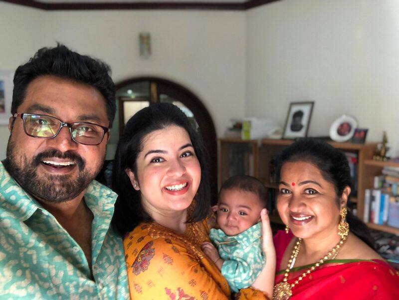 Actress Radhika Sarathkumar Bit of fun with Granddaughter  Baby Girl