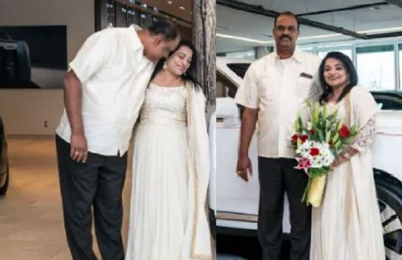 Indian Origin Canada citizen gift Rolls royce cullinan car to his wife for wedding anniversary