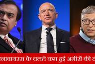 Billionaires of the world like Jeff Bezos Bill Gates Mukesh Ambani loose walth due to coronavirus