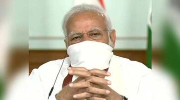 India under lockdown: PM Modi wears homemade face mask as he meets CMs