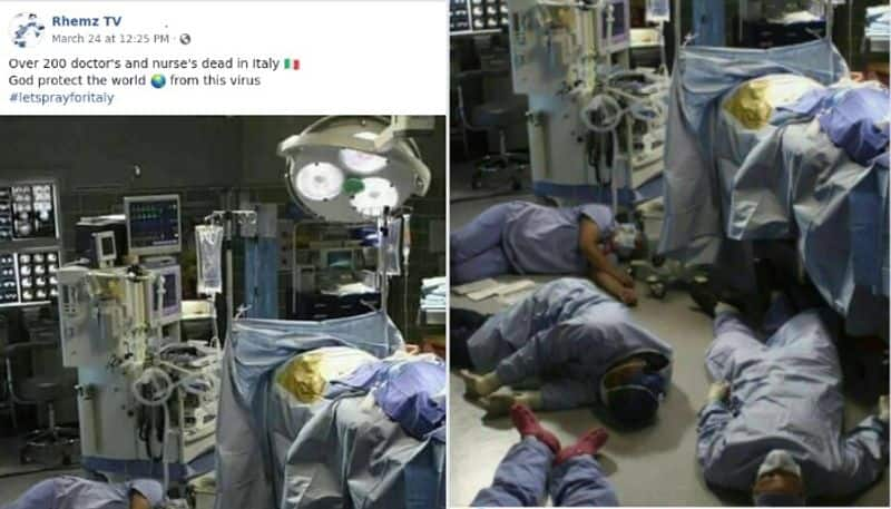 Fake photo circulationg as doctors in Italy who died due to COVID 19