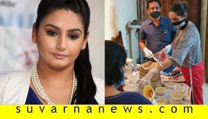 Sandalwood actress Ragini helps doctors by providing food