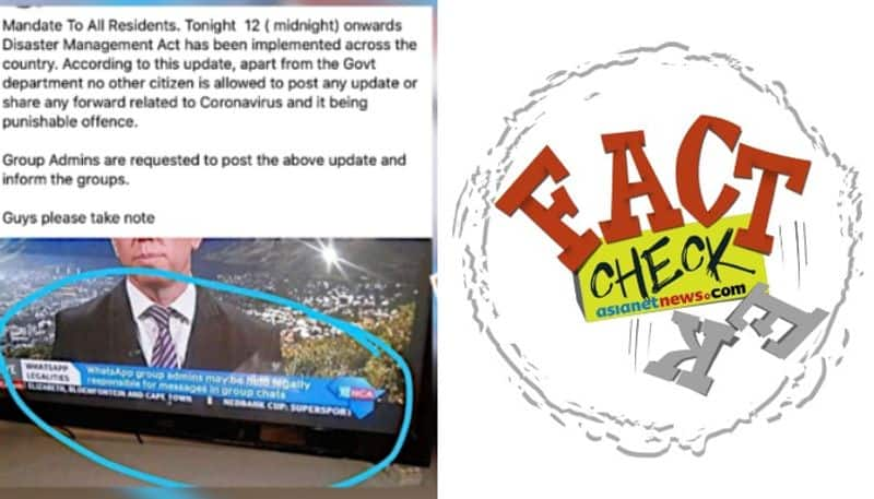 Hoax as Sharing info about Covid 19 crime in South Africa