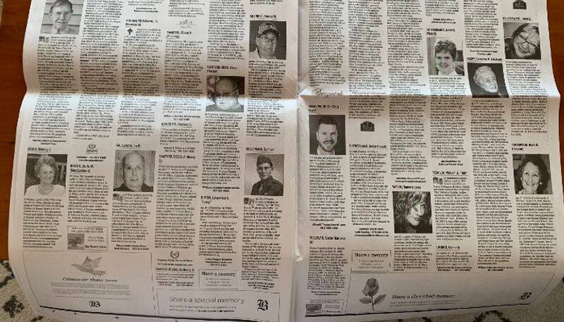 Coronavirus Boston Globe newspaper prints 16 pages of obituaries netizens share images