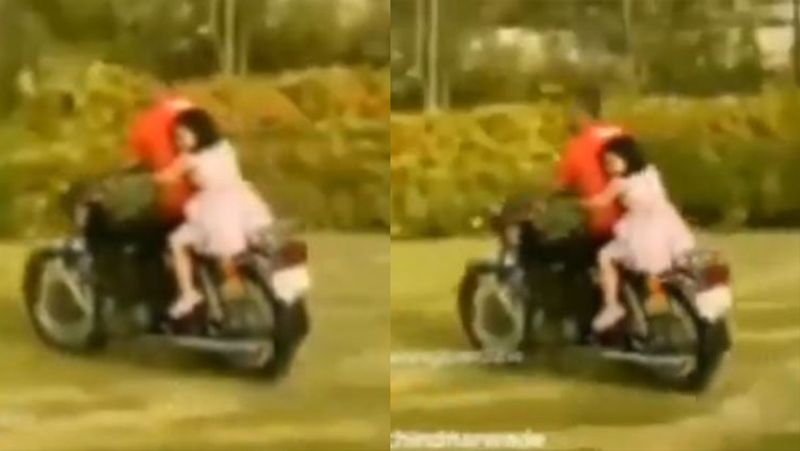 Former Team India Captain MS Dhoni takes daughter Ziva for a bike ride inside his farmhouse