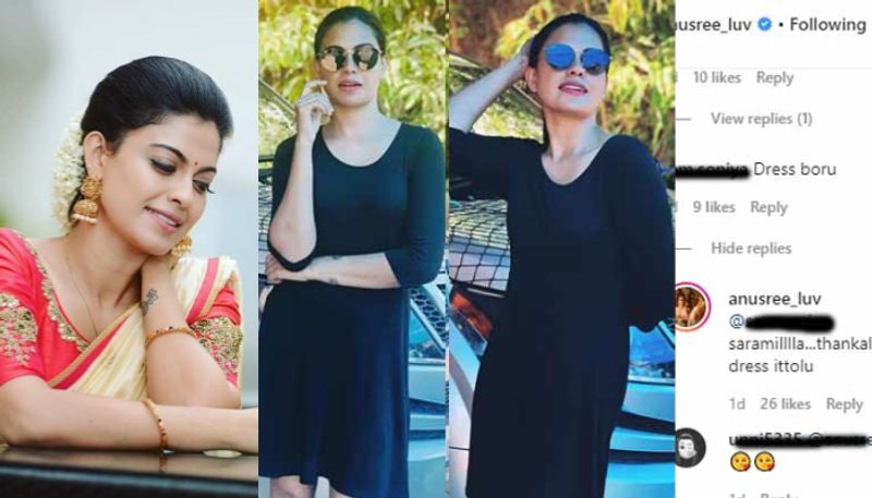 anusree strikes back to a comment under instagram photo