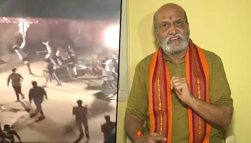 Srirama Sene patriarch Pramod Muthalik blames Karnataka MLA for Padarayanpura violence, demands his resignation