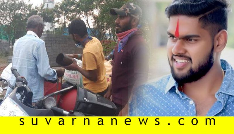 Jarkiholi Family Joins Hand With nata bhayankara movie Team distributes food at bidar