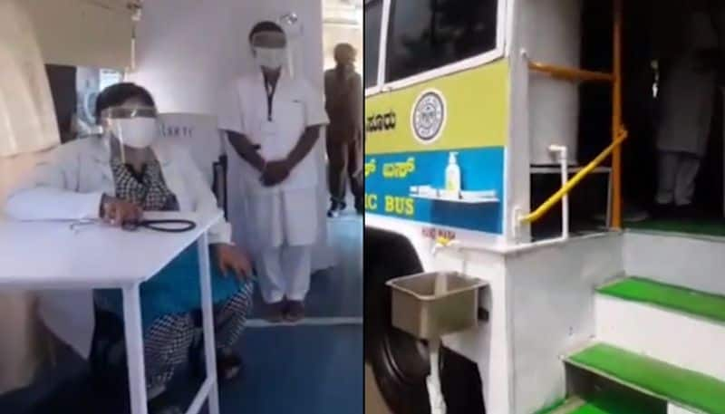 This Karnataka bus has been converted into a clinic to cure COVID-19 patients