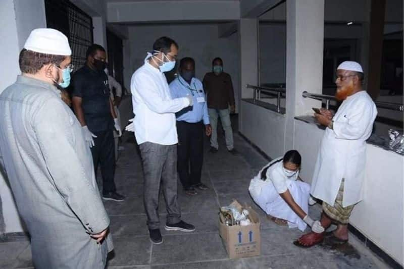 Kurnool MLA Hafeez Khan forced nurse to wash Imam feet