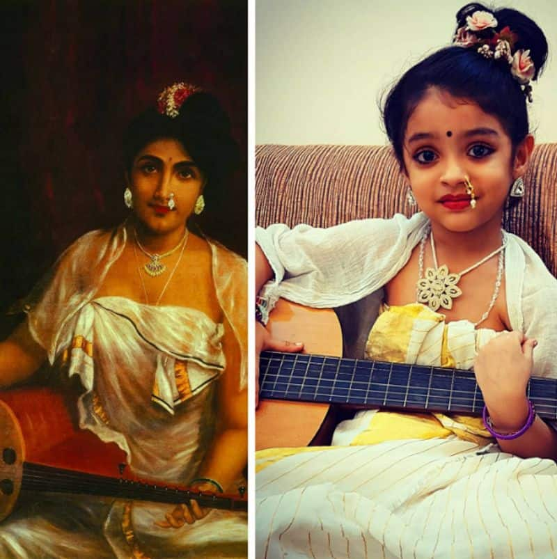 this women recreated raja ravi varma's painting