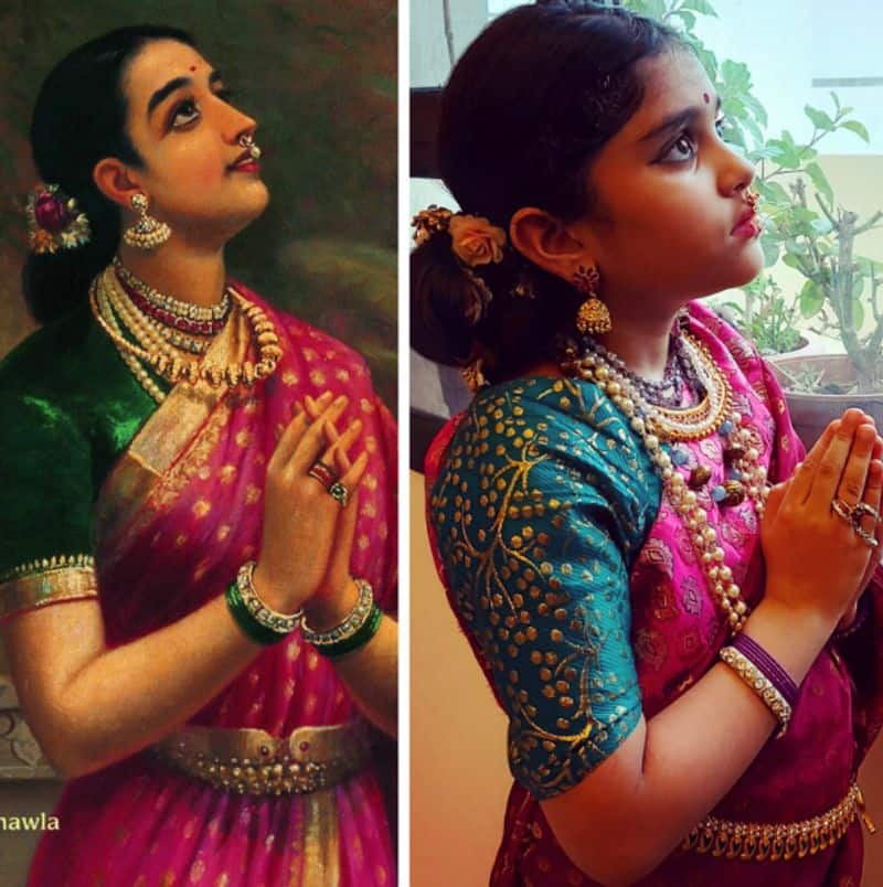 this women recreated raja ravi varma's painting