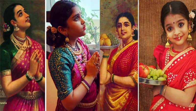 this women recreated raja ravi varma's painting