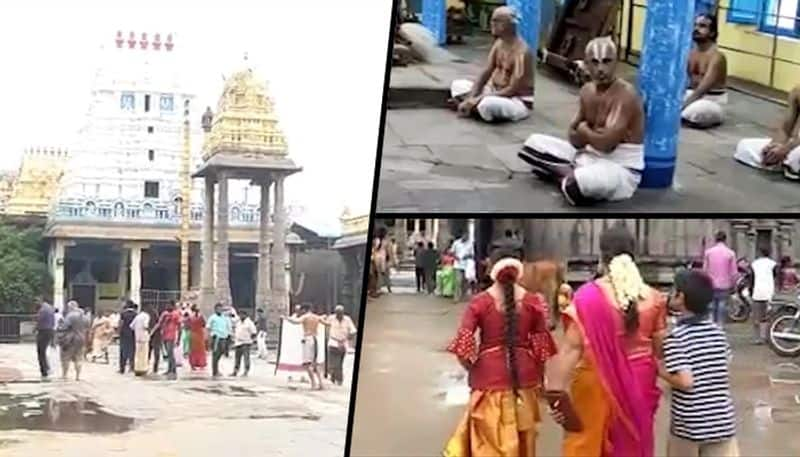 Hundreds gather at Kancheepuram Temple for 'Chitirai' festival during lockdown in TN