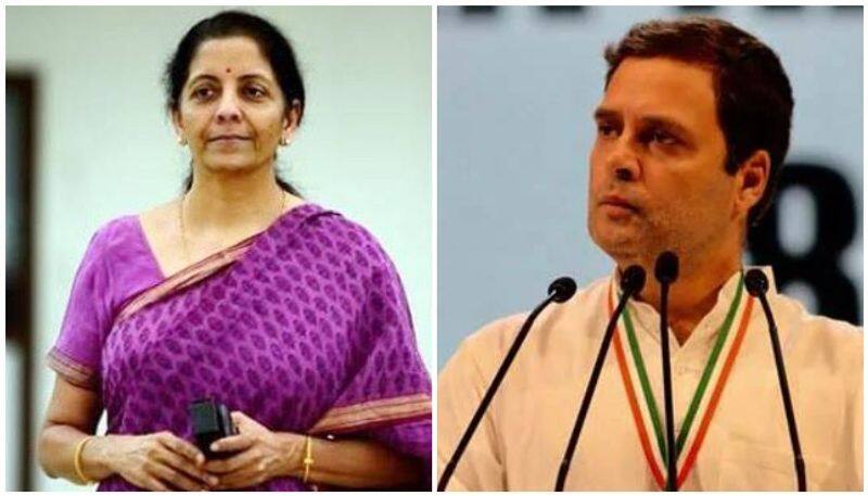 Finance Minister Nirmala Sitharaman accused Rahul Gandhi of misleading people in a brazen manner regarding wilful defaulters