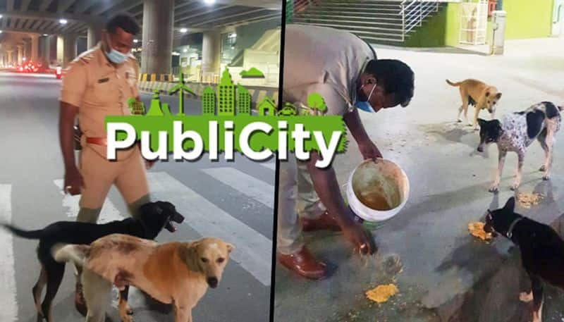 Bengaluru cop feeds stray dogs during lockdown