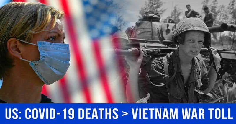 U.S. Covid-19 death toll surpasses American fatalities in Vietnam War