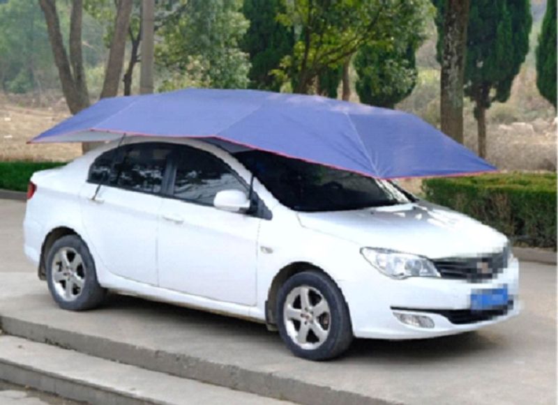 Sun rain protection car cover umbrella introduced to market