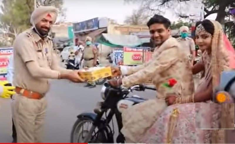 Couple enjoyed Royal enfield marriage in punjab during lockdown