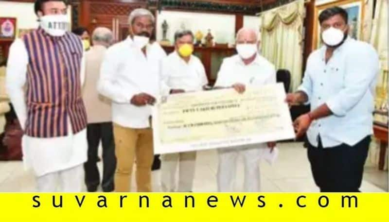 MLA Chandrappa donates 50 lakhs to cm covid fund