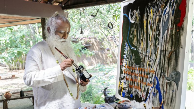 sadhguru paintings earn 4 crore rupees which is using for corona relief