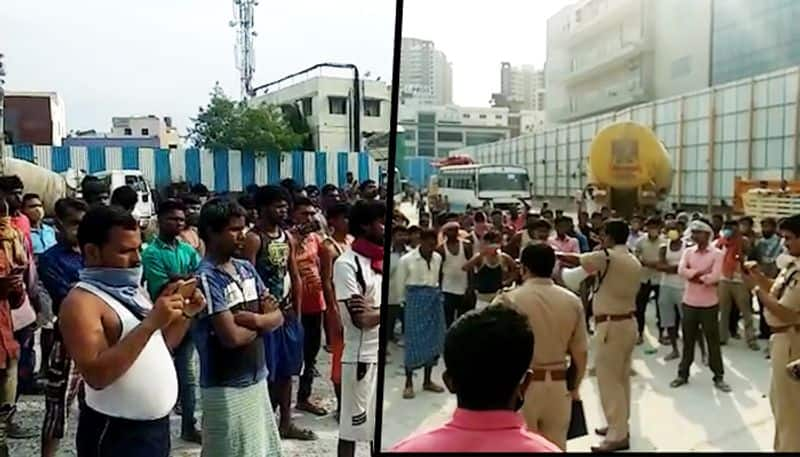 Bengaluru Namma Metro workers stage protest demanding they be sent back home