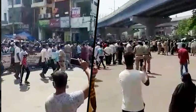 Lockdown Migrant workers stage protest in Hyderabad demanding they be sent back home