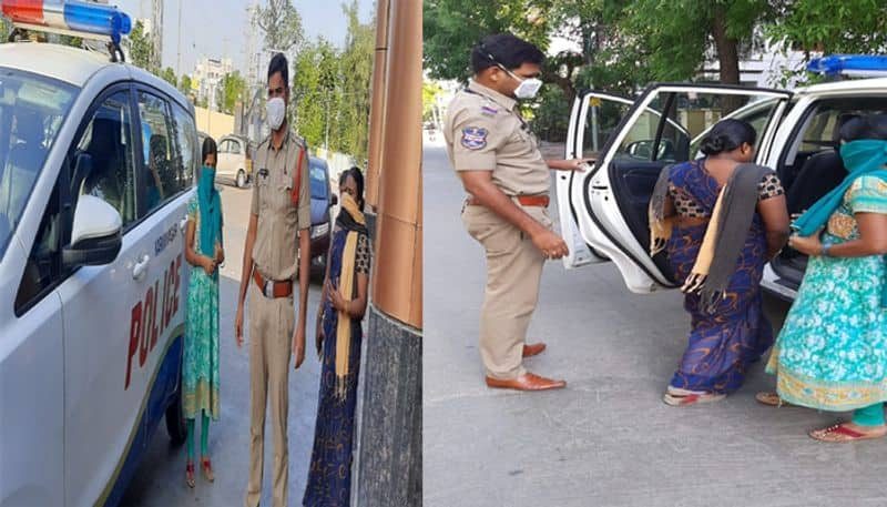 karimnagar police helps pregnant women