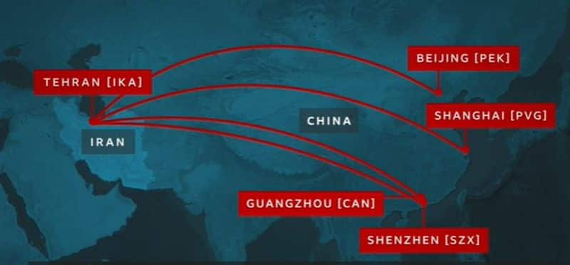 is Mahan Air Responsible for the spread of COVID 19 across gulf?