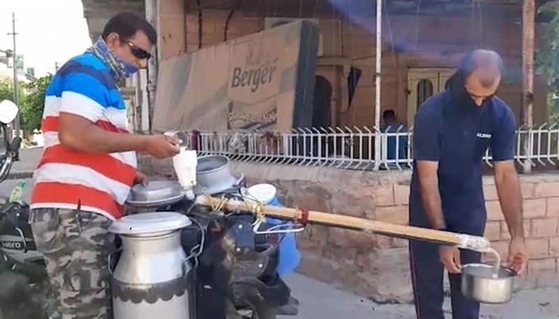 Coronavirus Man's invention of milk gun is a huge hit among residents in Rajasthan