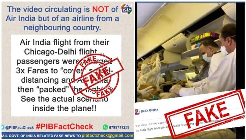 fact check viral video not from air india