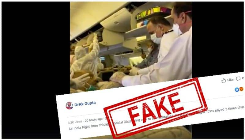 fact check viral video not from air india