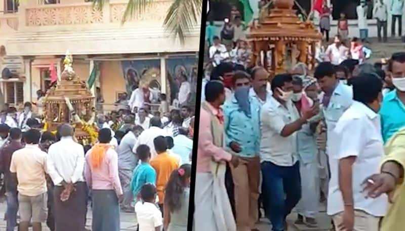 Karnataka  Violating lockdown, devotees flock to mutt in hundreds