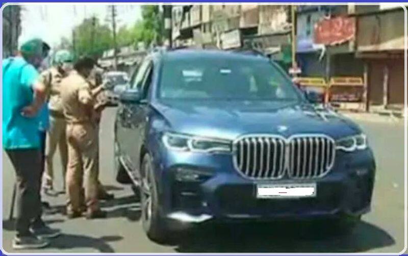 Police fined Man who drive his bmw x7 car from noida to meerut to buy vegetable