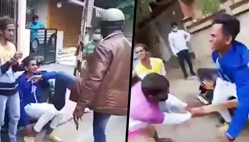 Padarayanpura bikers perform dangerous stunts, public thrashes them in police's presence