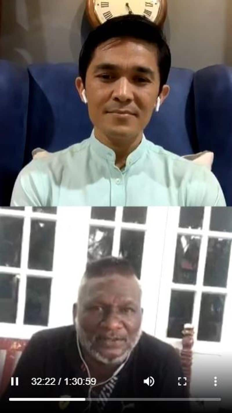 IM Vijayan interacts with Sunil Chhetri on Instagram